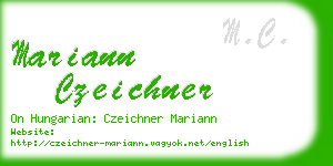 mariann czeichner business card